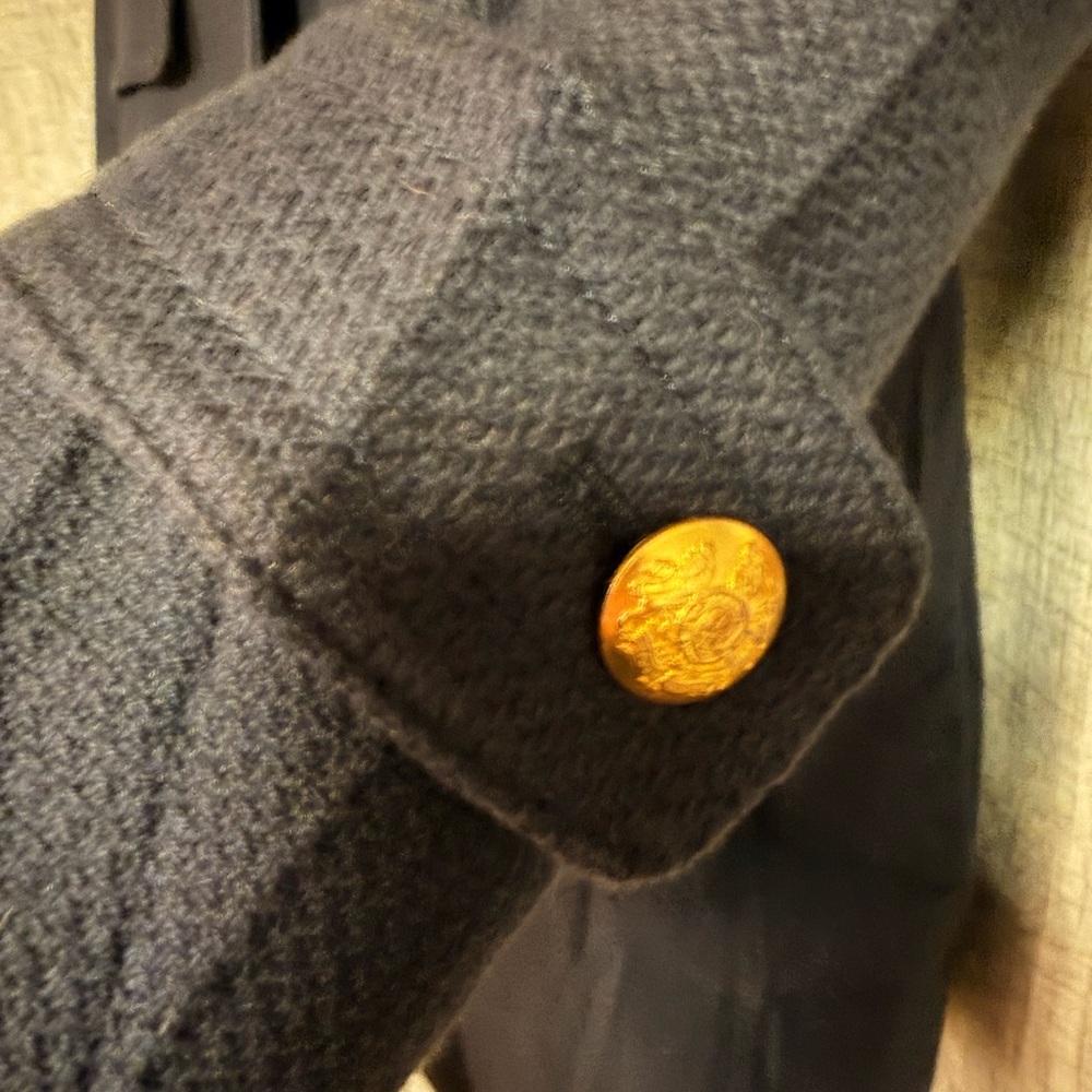 Banana Republic Navy Military Style Double-Breasted Cotton Peacoat – W-Med. NWOT - Picture 6 of 8